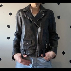 GAP genuine leather moto jacket